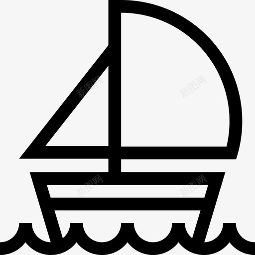 帆船大海风图标svg_新图网 https://ixintu.com 大海 帆船 所有你能海 风