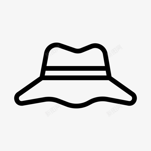 帽子时尚女士图标svg_新图网 https://ixintu.com 夏季 女士 帽子 时尚 防护