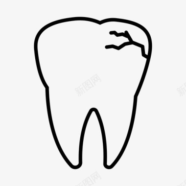 裂牙断牙牙科治疗图标图标