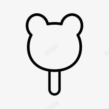 熊冰棒食物冰淇淋图标图标