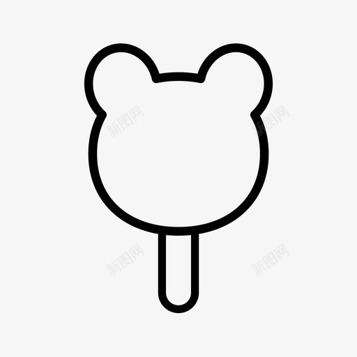 熊冰棒食物冰淇淋图标svg_新图网 https://ixintu.com 冰淇淋 泰迪 熊冰棒 简单冰淇淋 食物