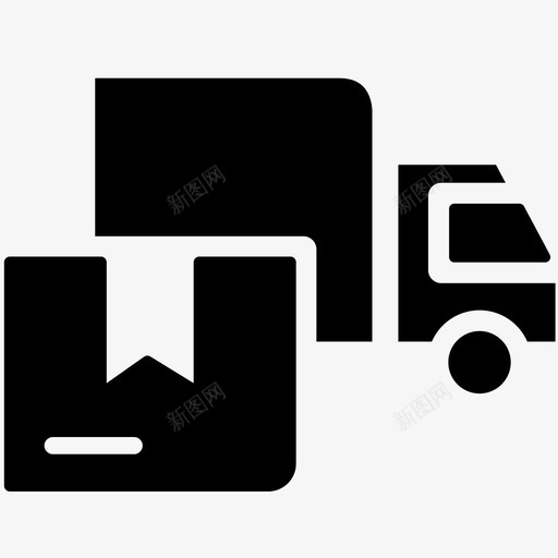 送货车快速送货包裹送货图标svg_新图网 https://ixintu.com 包裹送货 商务电子商务物流坚实 快速送货 运输 送货车
