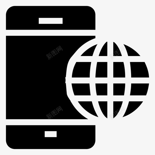 手机全球iphone图标svg_新图网 https://ixintu.com iphone 全球 手机 智能手机 移动功能字形