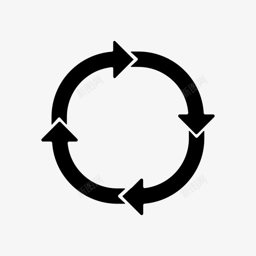 循环图箭头圆圈图标svg_新图网 https://ixintu.com 图表和图表 圆圈 循环 循环图 生命周期 箭头 过程