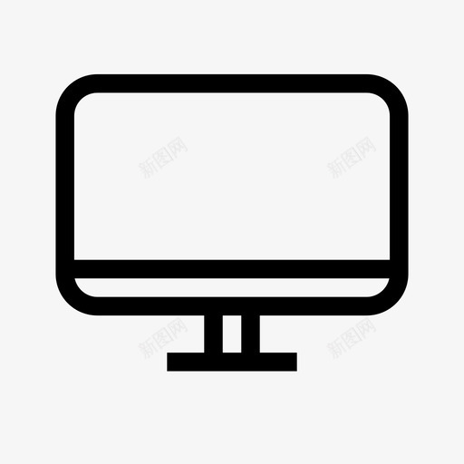 电脑mac电脑显示器图标svg_新图网 https://ixintu.com mac电脑 屏幕 显示器 电脑 线条图标