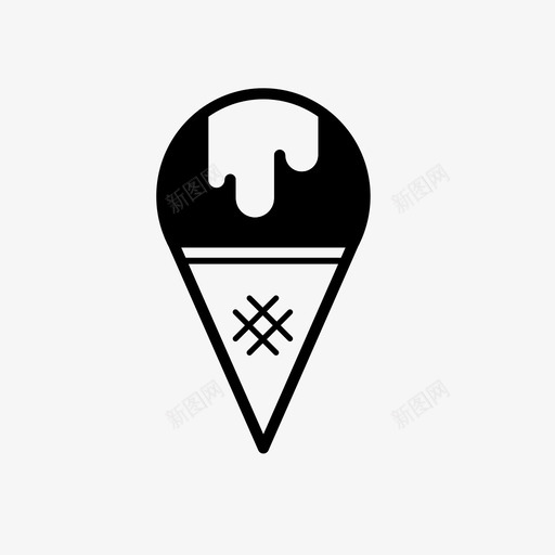 冰淇淋筒雪糕筒食物图标svg_新图网 https://ixintu.com 冰淇淋筒 雪糕筒 食物
