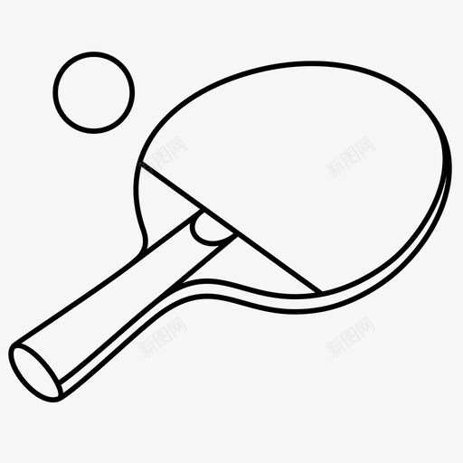 采购产品乒乓球拍乒乓球拍设备图标svg_新图网 https://ixintu.com 乒乓球 乒乓球拍 游戏球 设备 采购产品乒乓球拍