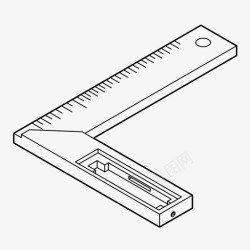 方尺方尺尺寸测量图标高清图片