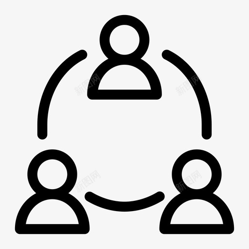 团队合作联系等级图标svg_新图网 https://ixintu.com 团队合作 等级 结构 联系