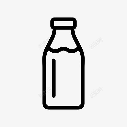 一瓶牛奶牛奶奶瓶图标svg_新图网 https://ixintu.com 一瓶牛奶 奶瓶 牛奶 豆浆