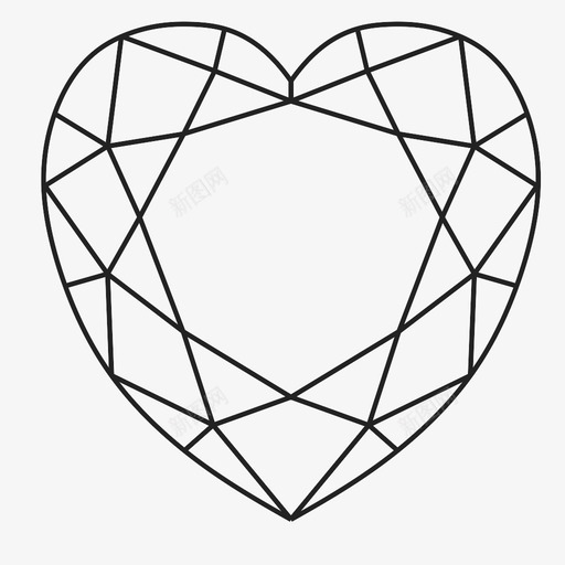 diamond_heartsvg_新图网 https://ixintu.com diamond_heart diamond heart