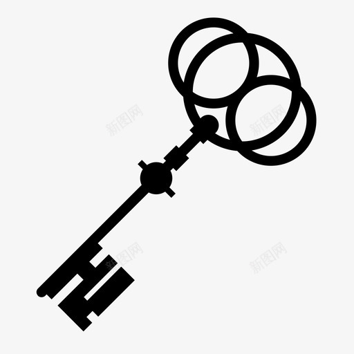 复古钥匙钥匙锁图标svg_新图网 https://ixintu.com 复古钥匙 安全 钥匙 锁