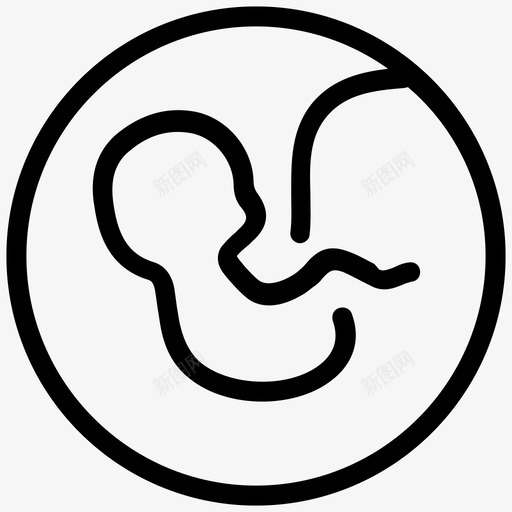 婴儿胚胎胎儿产科图标svg_新图网 https://ixintu.com 产科 医疗保健1号线 婴儿胚胎 怀孕 胎儿