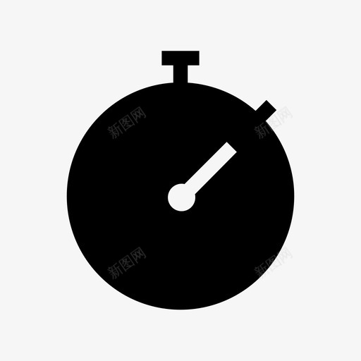 秒表计时器网络技术实心图标svg_新图网 https://ixintu.com 秒表 网络技术实心图标 计时器