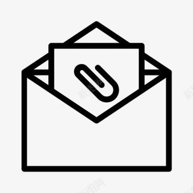 电子邮件附件文件消息图标图标