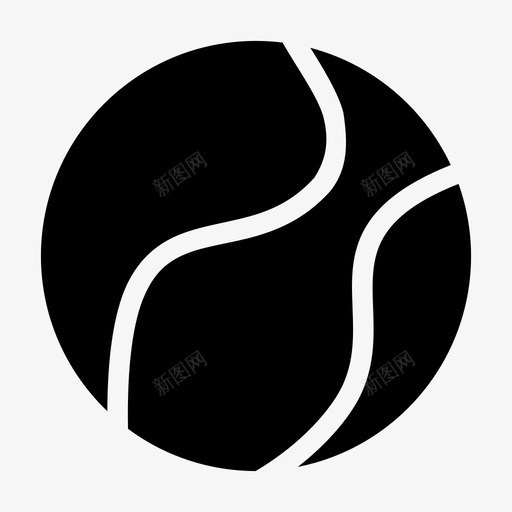 网球游戏运动图标svg_新图网 https://ixintu.com 游戏 网球 运动 运动器材