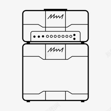 吉他放大器身体头部图标图标