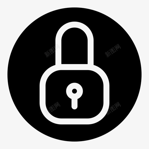 锁挂锁密码图标svg_新图网 https://ixintu.com 保护 安全 密码 挂锁 锁 锁钥匙