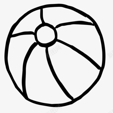 球沙滩圆圈图标图标