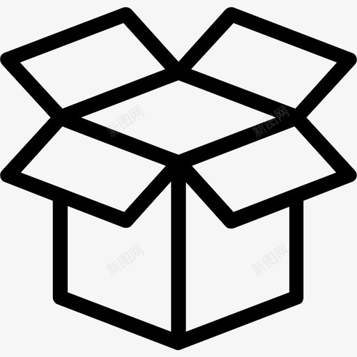 盒子快递包裹图标svg_新图网 https://ixintu.com 包裹 快递 时尚流畅的线条图标 盒子 运输