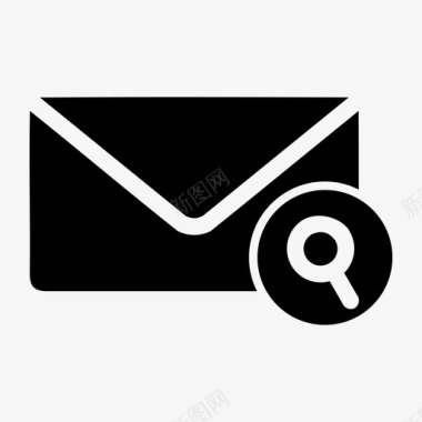 电子邮件搜索电子邮件查找收件箱图标图标