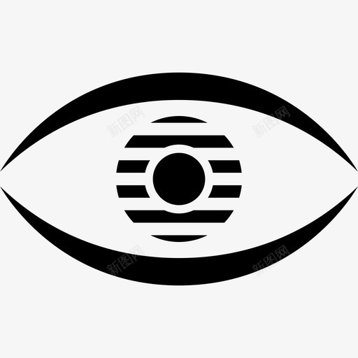 有条纹虹膜的眼睛手势眼罩图标svg_新图网 https://ixintu.com 手势 有条纹虹膜的眼睛 眼罩