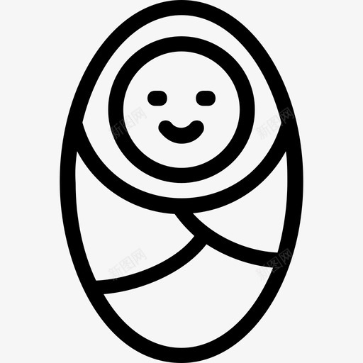 新生儿婴儿儿童图标svg_新图网 https://ixintu.com 儿童 医疗和健康平滑线图标 婴儿 幼儿 新生儿