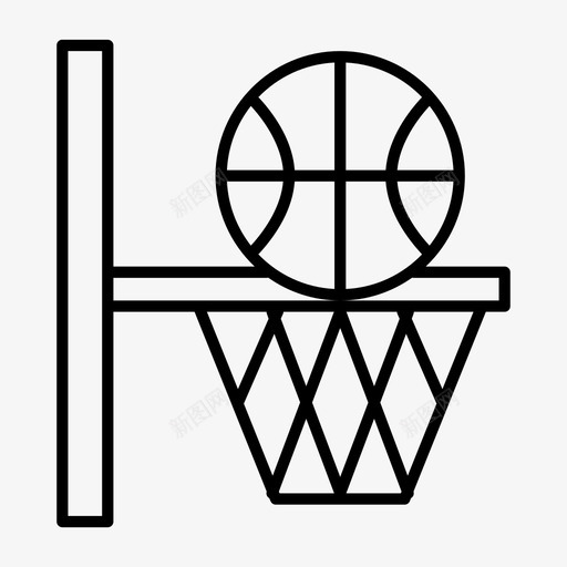 篮球扣篮运动图标svg_新图网 https://ixintu.com 扣篮 篮球 运动