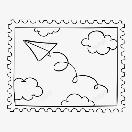 邮票飞信邮件图标svg_新图网 https://ixintu.com 标记 纸张 邮件 邮票 邮递 飞信