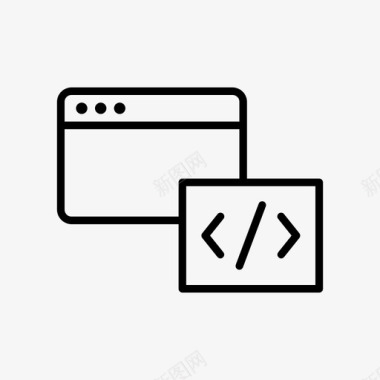 web开发浏览器代码图标图标