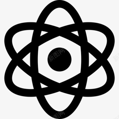 原子教育科学和医学图标图标