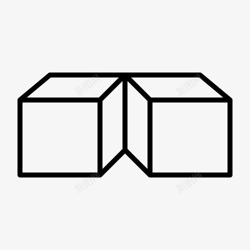 立方体盒子纸箱图标svg_新图网 https://ixintu.com 几何体 堆叠 盒子 立方体 纸箱
