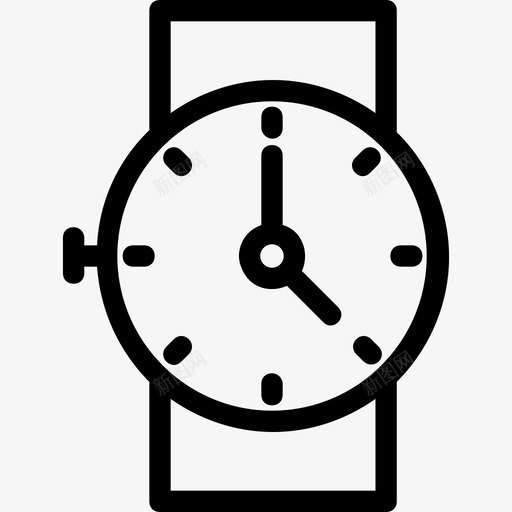 腕表时尚计时器图标svg_新图网 https://ixintu.com 时尚 科技平滑线条图标 腕表 计时器