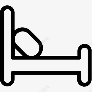 床卧室放松图标图标