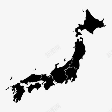 日本地图亚洲国家图标图标