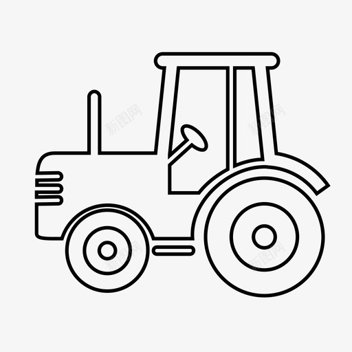 拖拉机农业农场图标svg_新图网 https://ixintu.com 农业 农场 拖拉机 田地