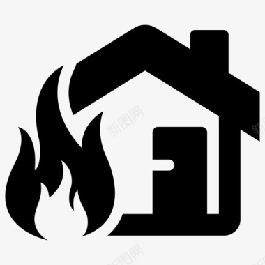 火灾房屋保险房屋图标图标