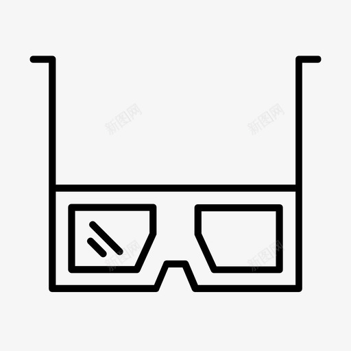 3d眼镜电影院电影图标svg_新图网 https://ixintu.com 3d眼镜 电影 电影院