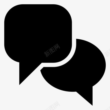 语音气泡通信对话图标图标