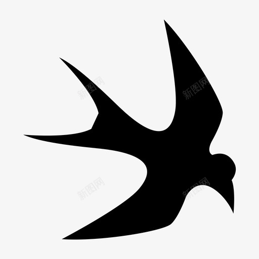 燕子动物马丁图标svg_新图网 https://ixintu.com 动物 天空 海洋 燕子 马丁 鸟