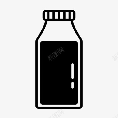 果汁瓶饮料玻璃瓶图标图标