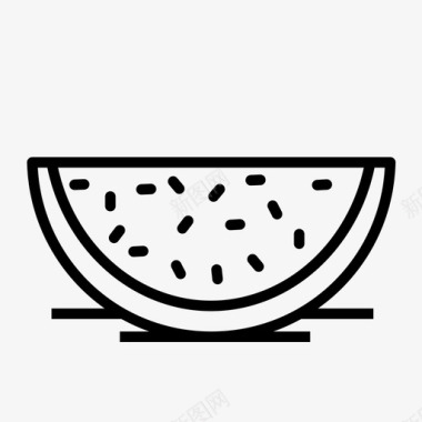 西瓜水果营养图标图标