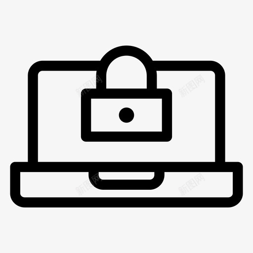 网络安全锁电脑密码图标svg_新图网 https://ixintu.com 保护 密码 网络安全 锁电脑