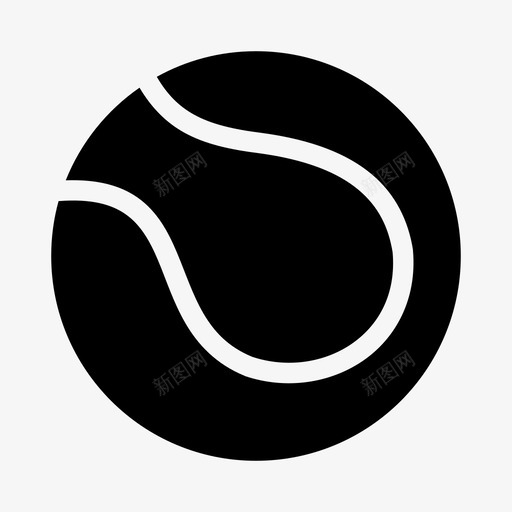 网球球比赛图标svg_新图网 https://ixintu.com 打球 比赛 球 网球
