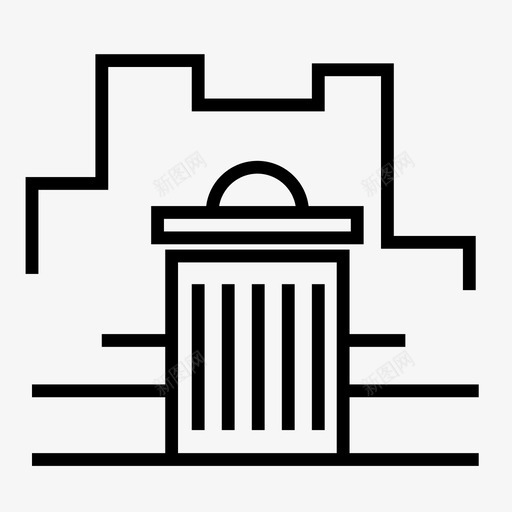 垃圾桶城市垃圾箱图标svg_新图网 https://ixintu.com 回收 垃圾桶 垃圾箱 城市 城市元素 废物