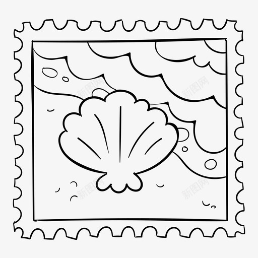 邮票邮件标记图标svg_新图网 https://ixintu.com 外壳 标记 邮件 邮票 邮递