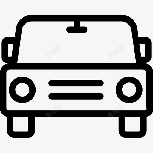 轿车汽车交通工具图标svg_新图网 https://ixintu.com 交通工具 汽车 汽车平滑线图标 轿车