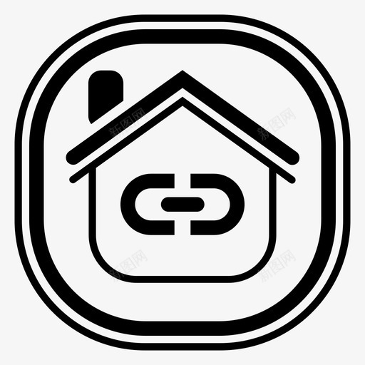 住宅连接住宅连接图标svg_新图网 https://ixintu.com 住宅 住宅连接 物业 连接