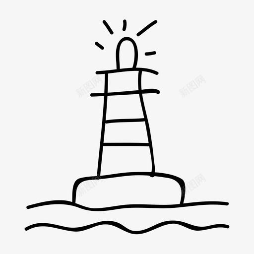 塔建筑灯塔图标svg_新图网 https://ixintu.com 塔 建筑 旅游 旅游和度假 海洋 灯塔