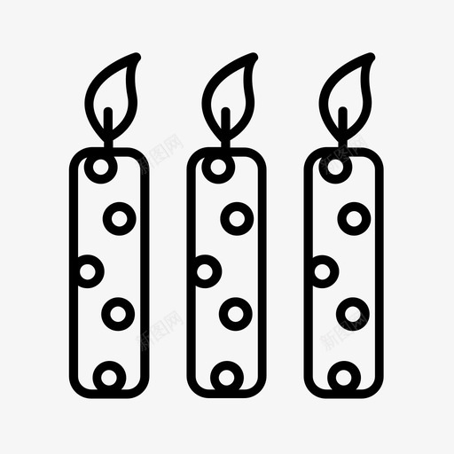 蜡烛生日装饰品图标svg_新图网 https://ixintu.com 生日 聚会 蜡烛 装饰品